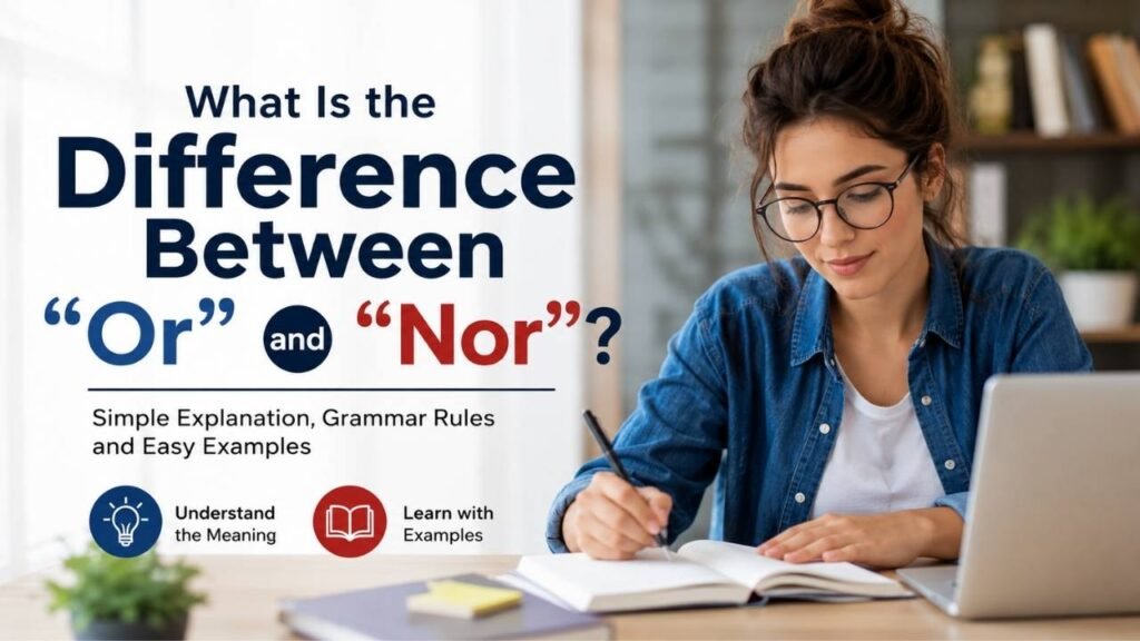 What Is the Difference Between "Or" and "Nor"?