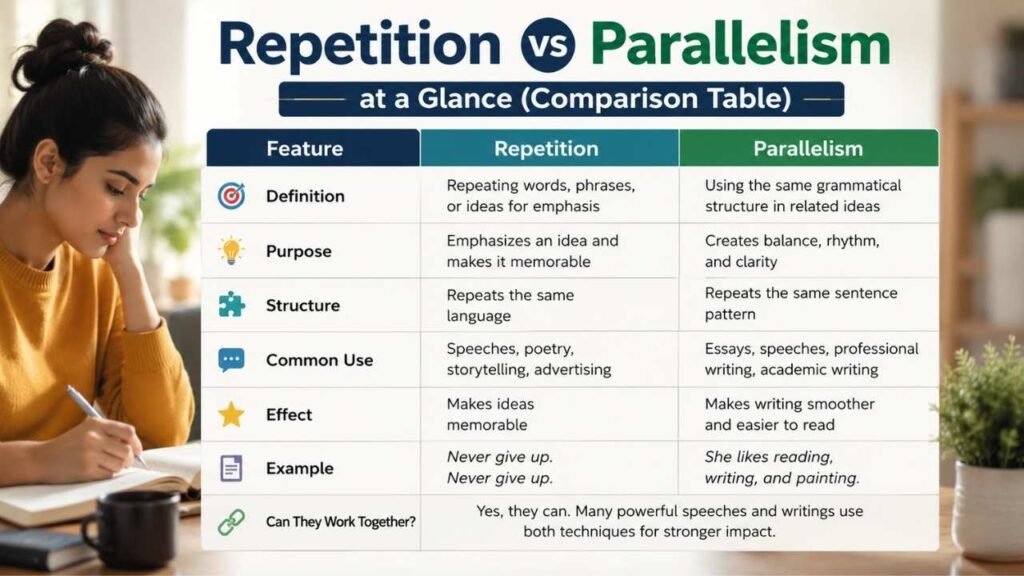 Repetition vs Parallelism at a Glance (Comparison Table)