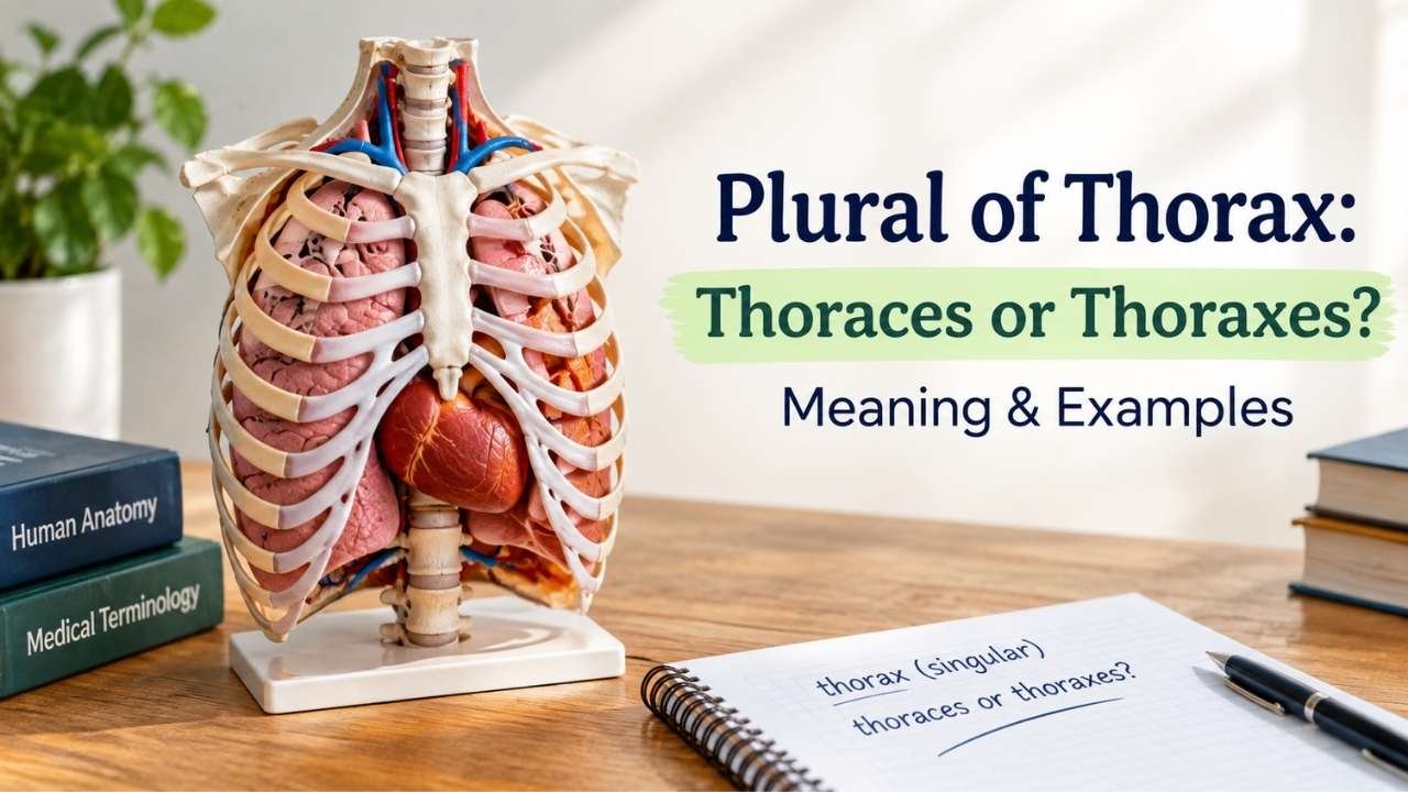 If you've ever wondered about the plural of thorax, you're not alone.