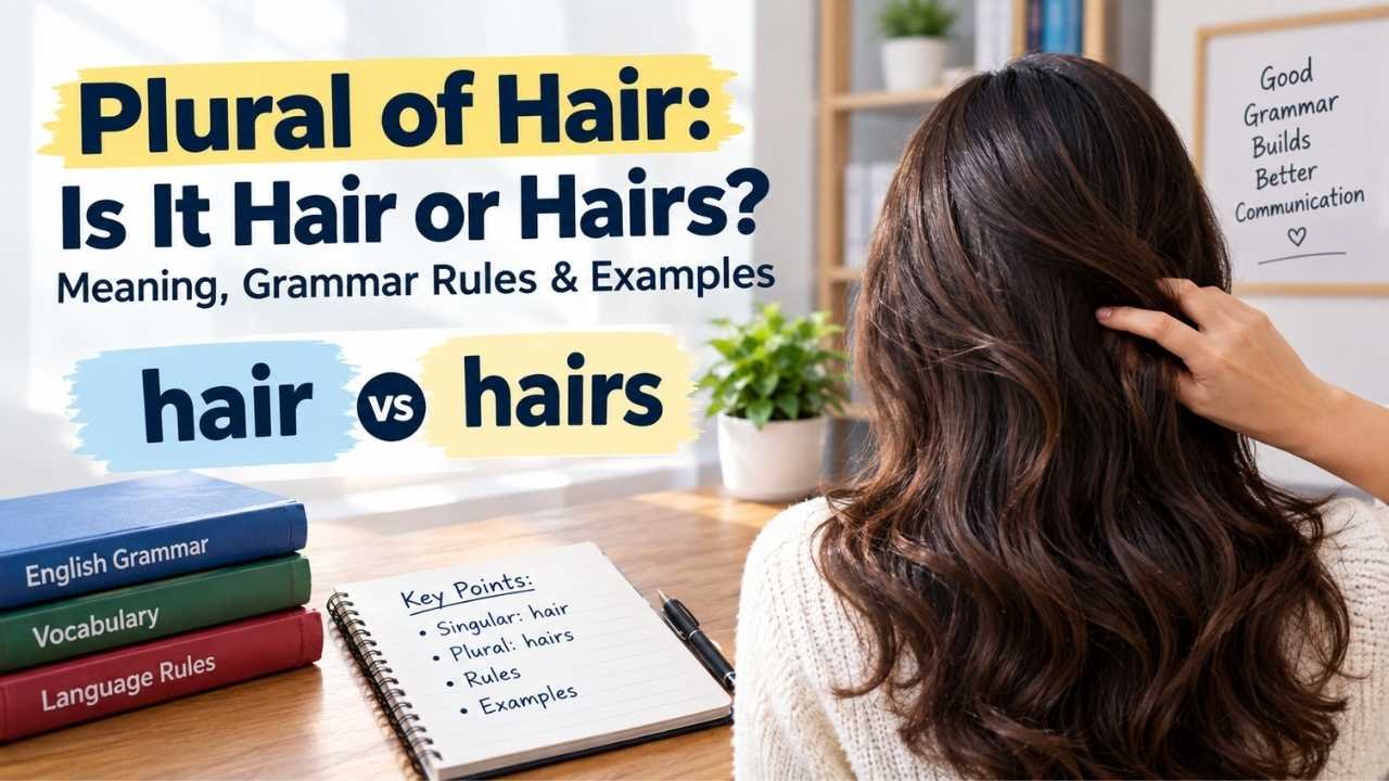 Have you ever wondered what the plural of hair is? Many English learners ask whether the correct form is hair or hairs, and the answer can be confusing because both are correct in different situations.