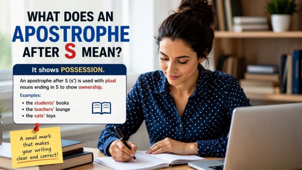 What Does an Apostrophe After S Mean?