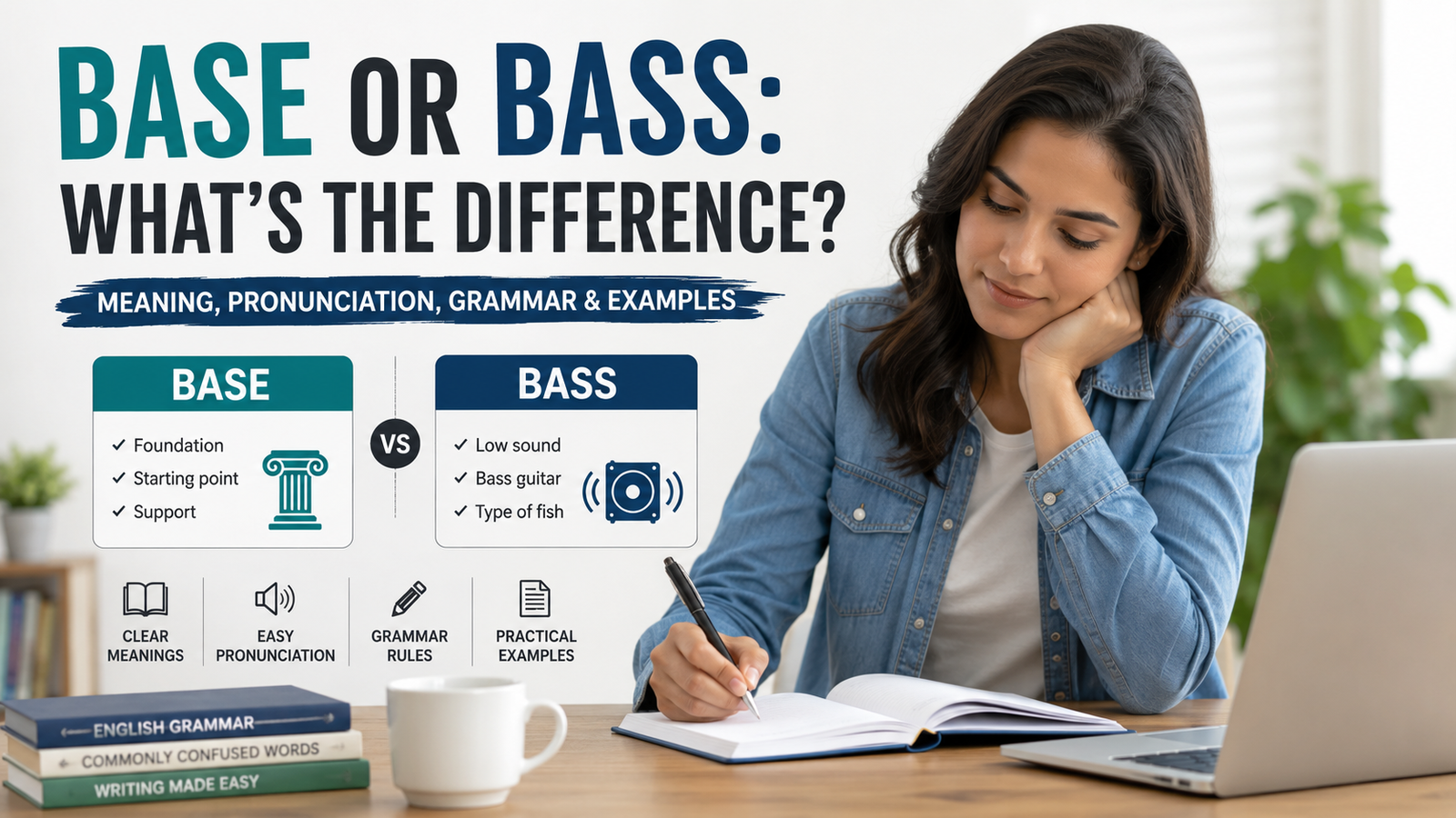 Have you ever paused while writing and wondered whether you should use base or bass?