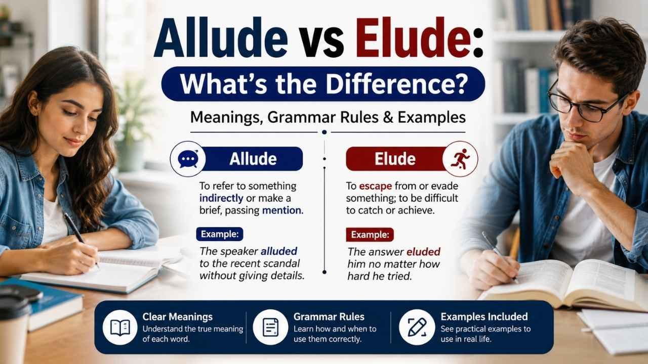 Have you ever paused while writing and wondered whether to use allude vs elude? You're not alone.