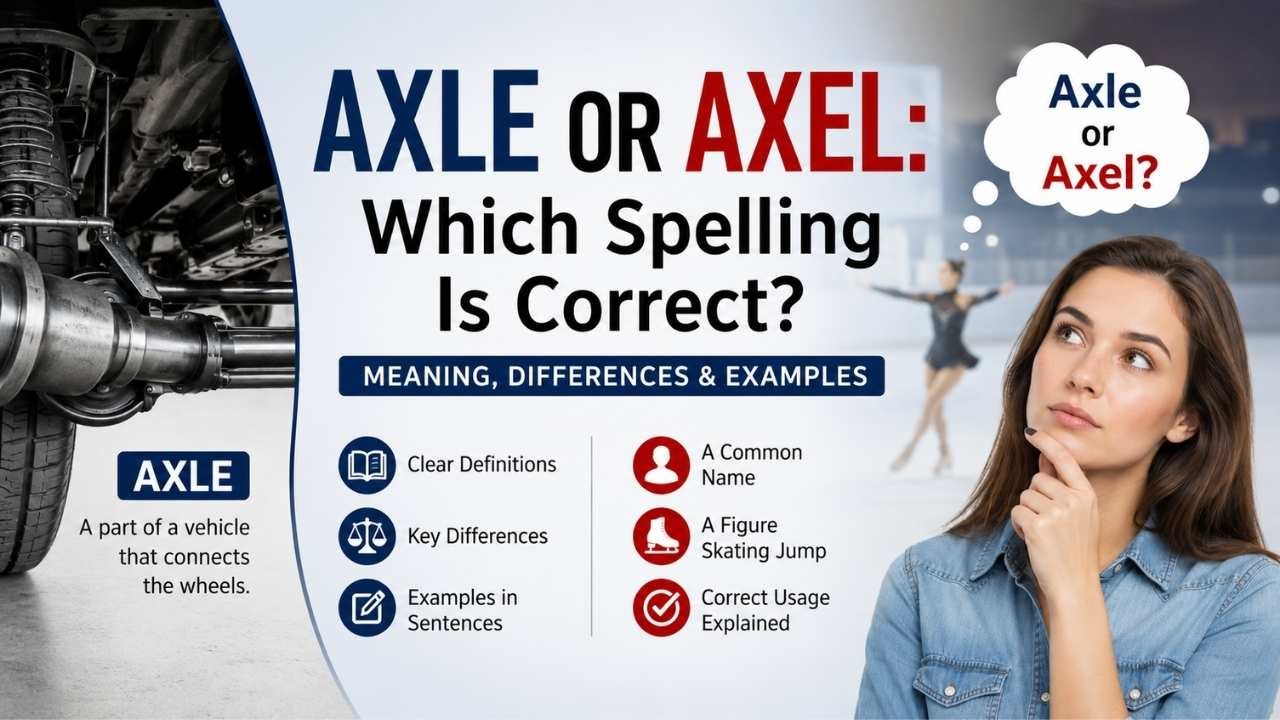 Have you ever wondered whether axle or Axel is the correct spelling?