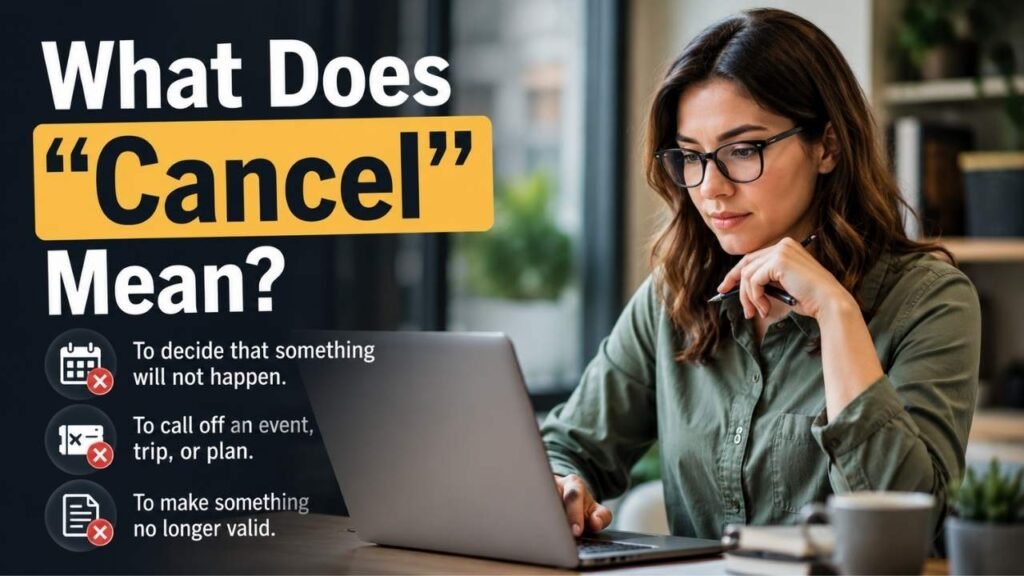 What Does "Cancel" Mean?