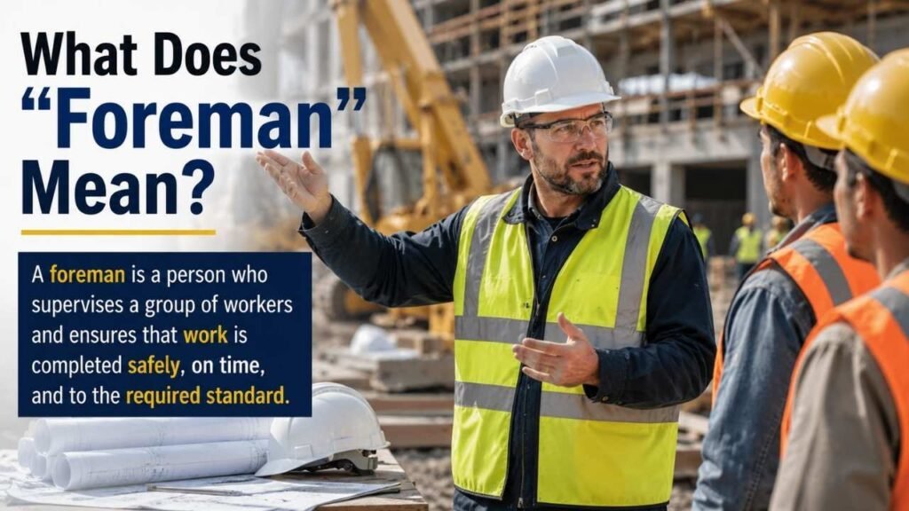 What Does "Foreman" Mean?