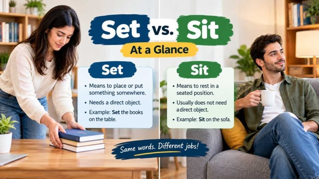 Set vs. Sit at a Glance