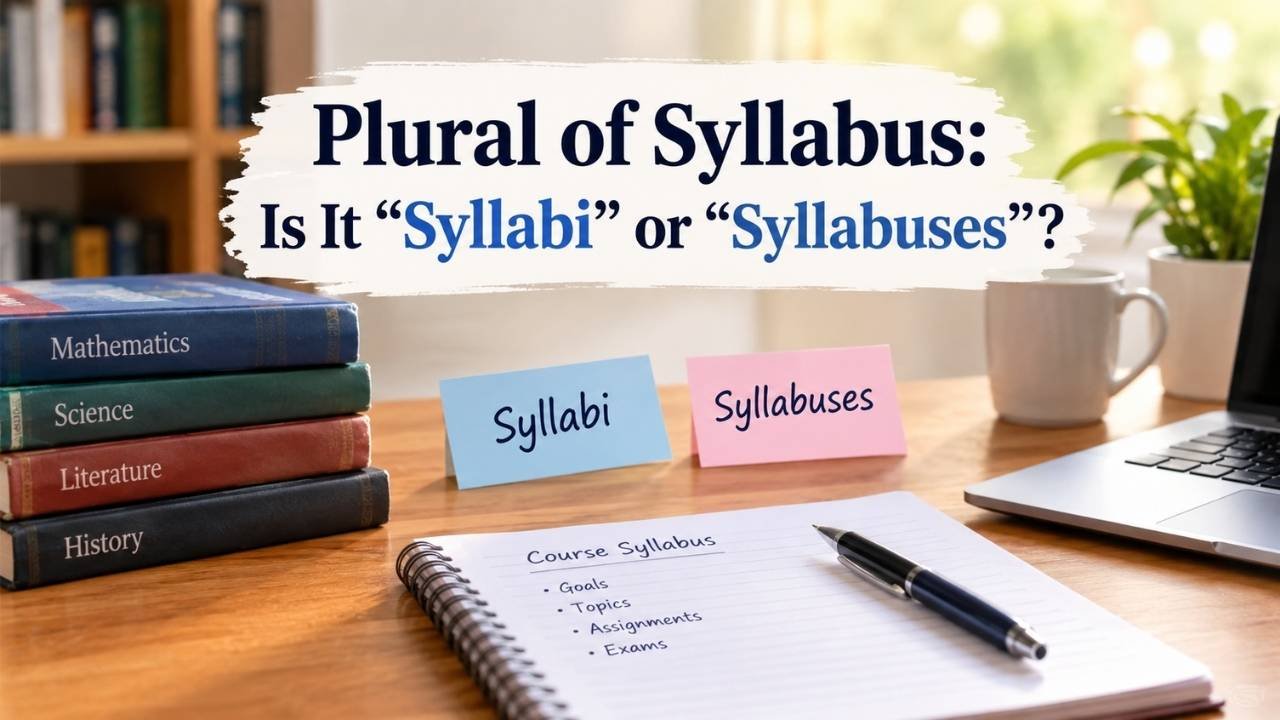Plural of syllabus showing syllabi and syllabuses as accepted plural forms