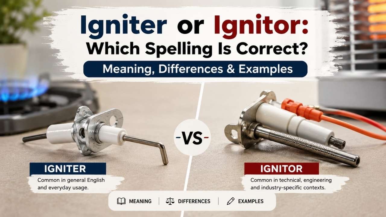 Igniter or Ignitor comparison showing ignition devices and the differences between the two spellings