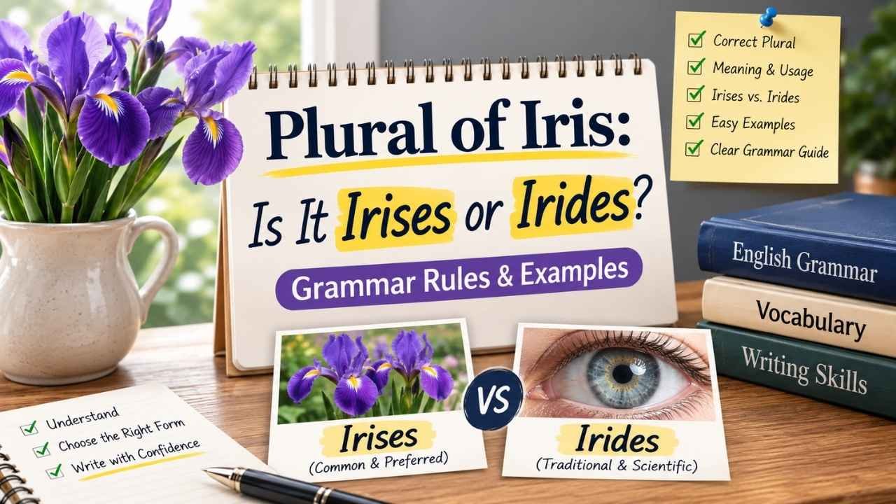 Plural of Iris: irises or irides explained with grammar rules and examples