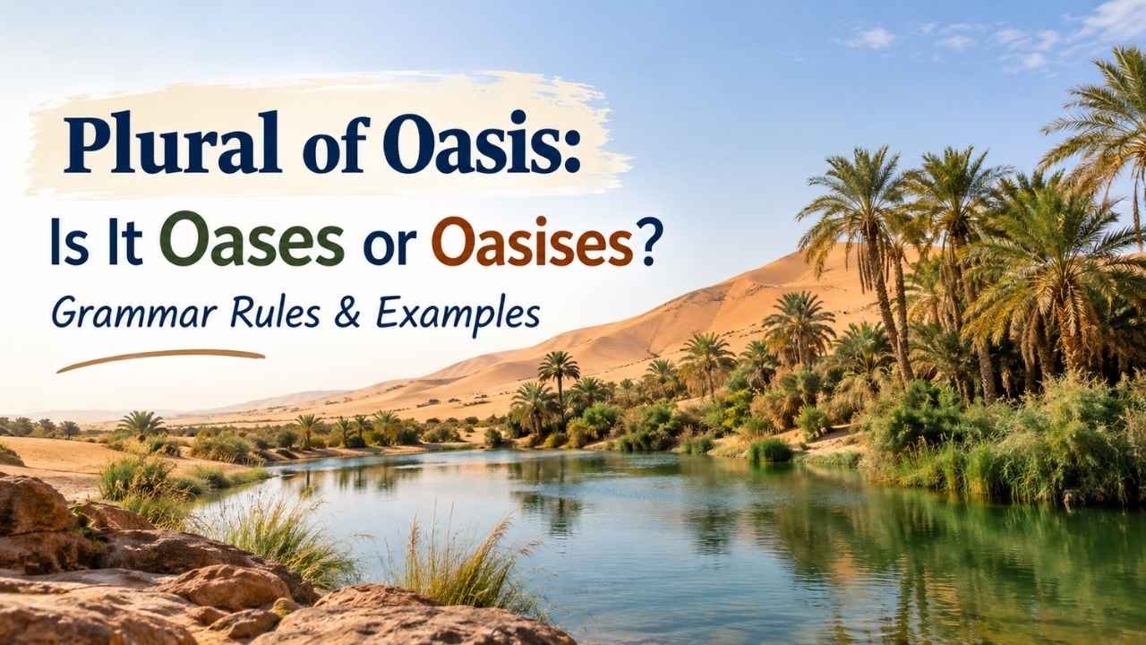 Knowing the correct plural form of oasis helps you write and speak English more accurately.