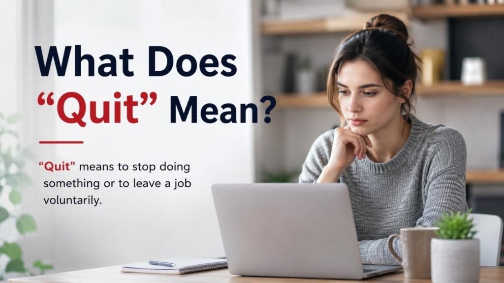 What Does "Quit" Mean?