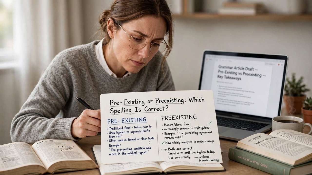 Choosing between pre-existing and preexisting can be confusing because both spellings appear in dictionaries, style guides, and everyday writing.
