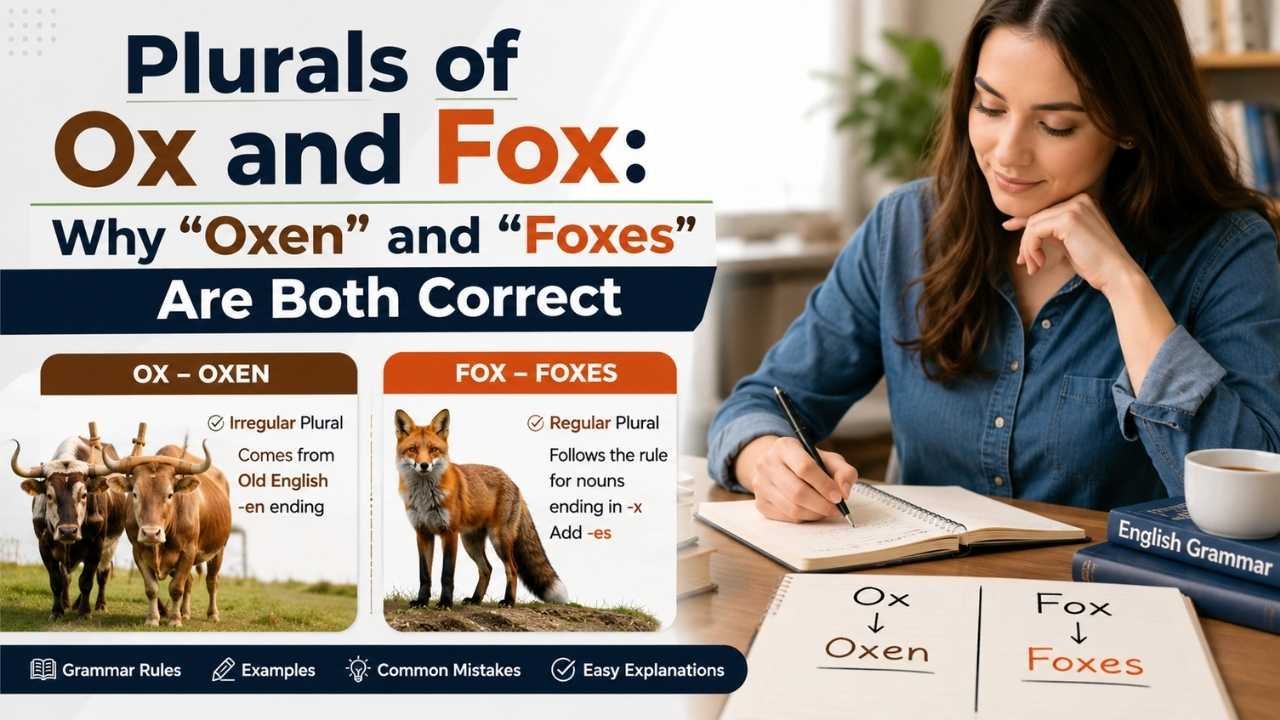 A good example is the plurals of ox and fox.