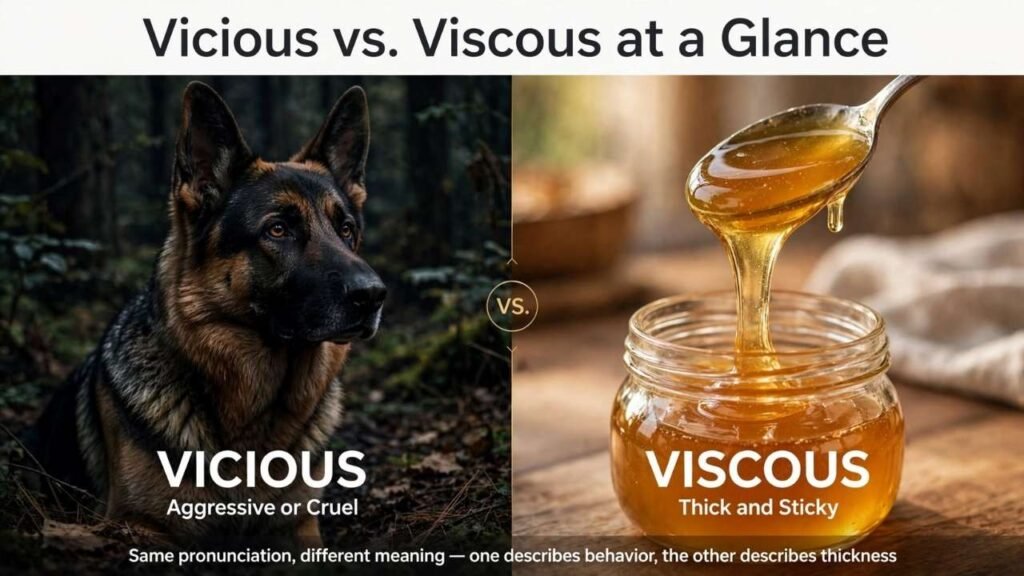 Vicious vs. Viscous at a Glance
