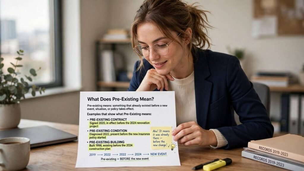 What Does "Pre-Existing" Mean?